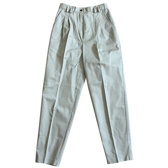 Vintage Allison Daley pleated front 100% cotton chinos work pants women’s size 6 - Picture 1 of 10
